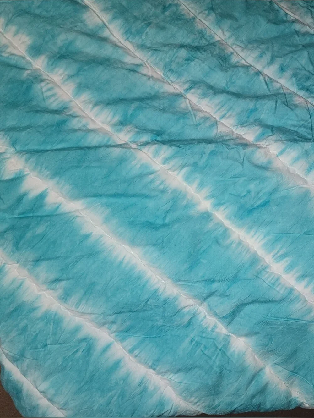 Pottery Barn Teen Turquoise Tie-Dye Quilted Comforter Set Cotton Twin Size